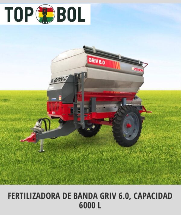 Fertilizadora de banda Griv 6.0, Capacidad 6000 l